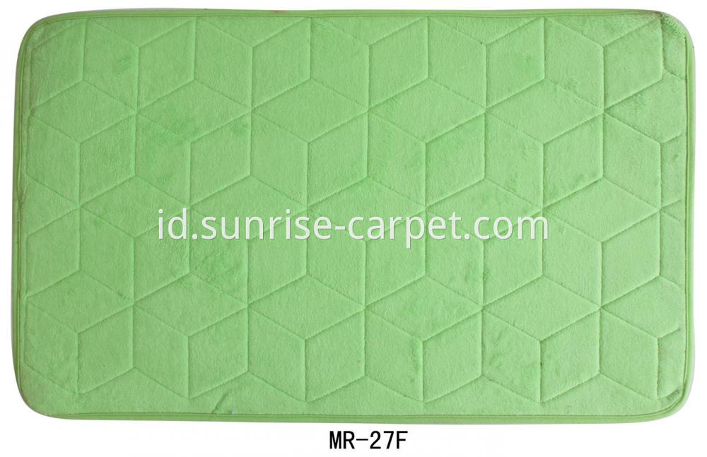 Polyester Flannel Carpet Rug Doormat Green